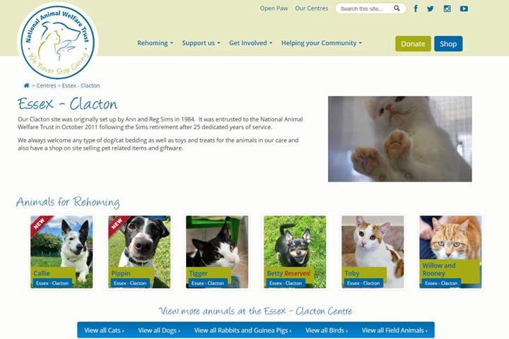 National Animal Welfare Trust, Clacton