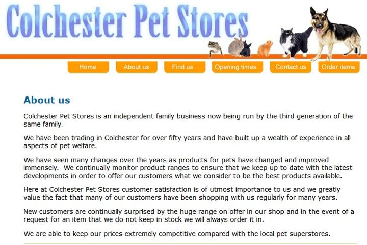 Colchester Pet Stores, Colchester